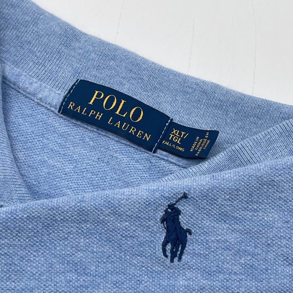 Polo‎ Ralph Lauren Mens Tall Long Sleeve Polo Shirt Classic Fit Blue XLT Cotton